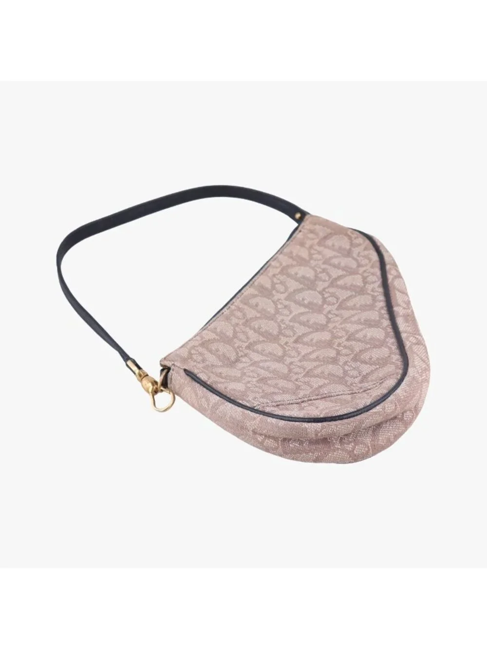 Dior Saddle Navy Beige Pink Jacquard MC Handbag